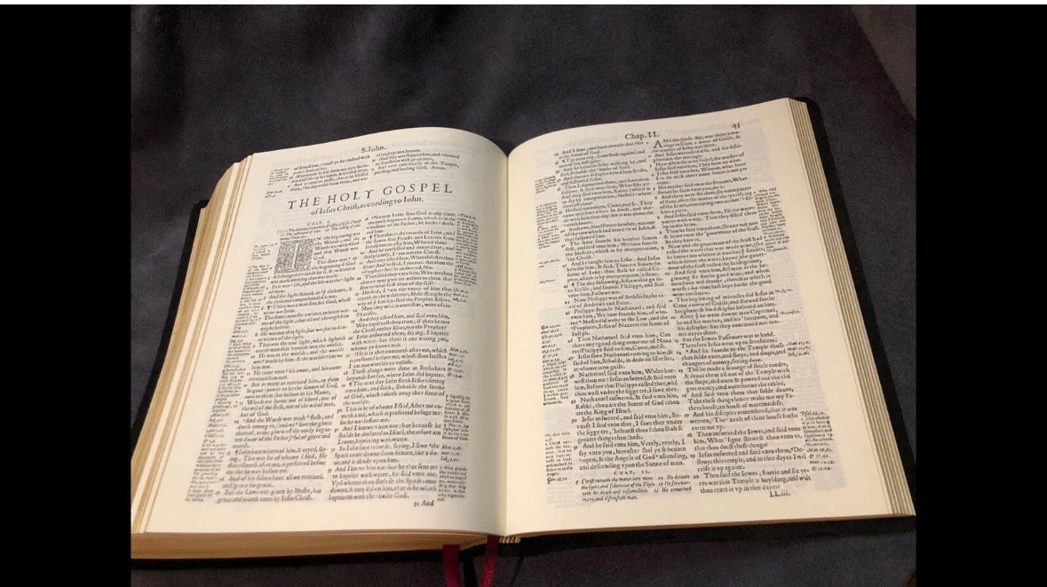 Red 1560 geneva bible leather With Apocrypha And Reformer Notes Deuterocanonical