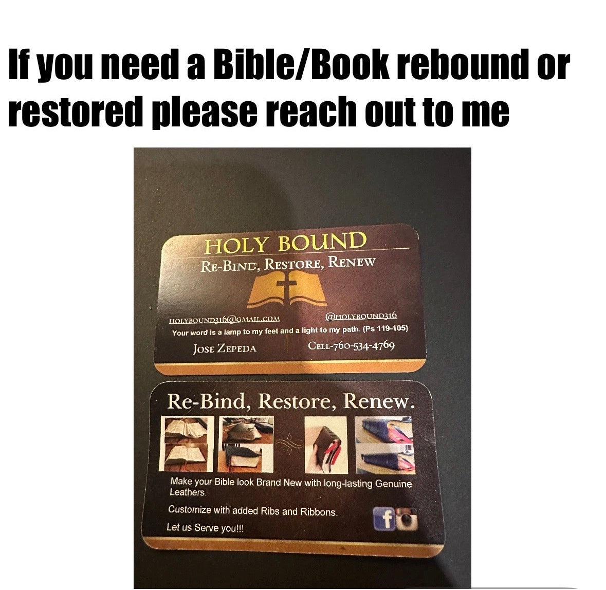 BSB Bible brown genuine leather