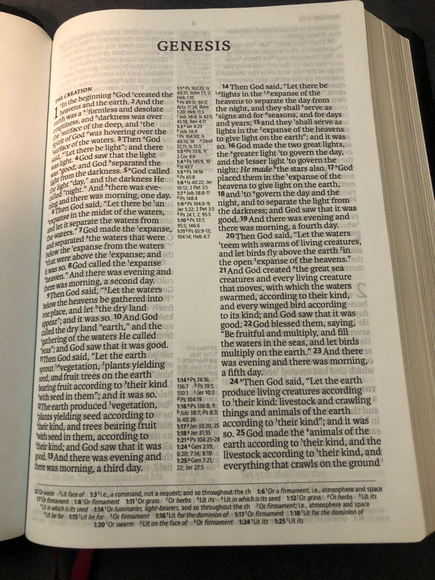 NASB 2020 Reference Bible Large Print Black Leather New American Standard