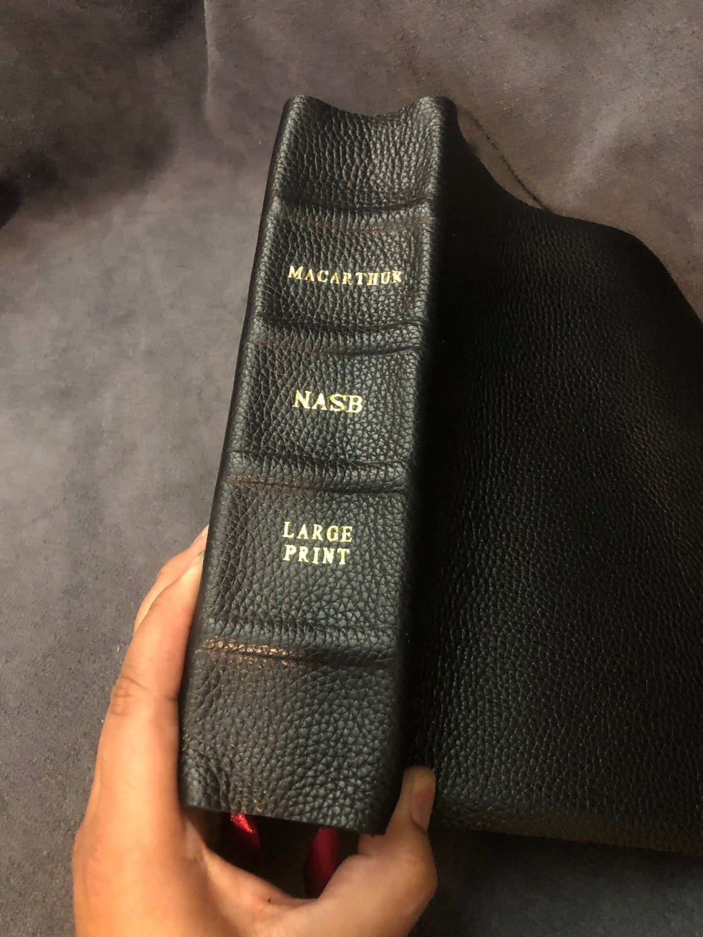 MacArthur study Bible NASB large print New American Standard Black Leather
