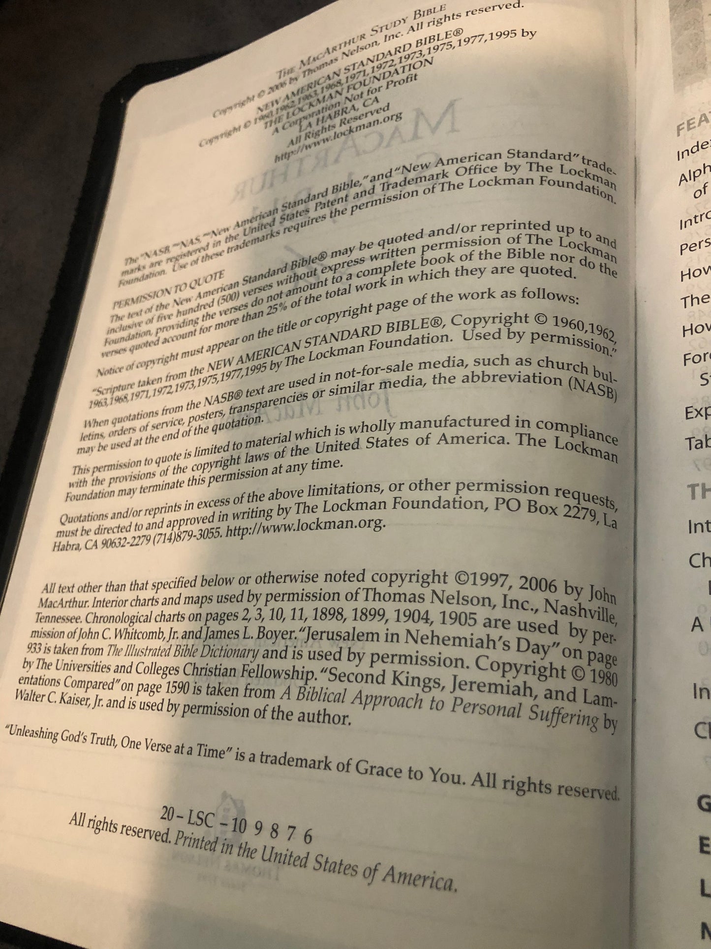 MacArthur study Bible NASB large print New American Standard Black Leather