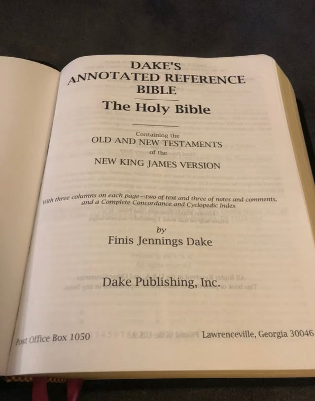 NKJV Dakes annotated reference Bible NEW KING JAMES Version cowhide Leather.