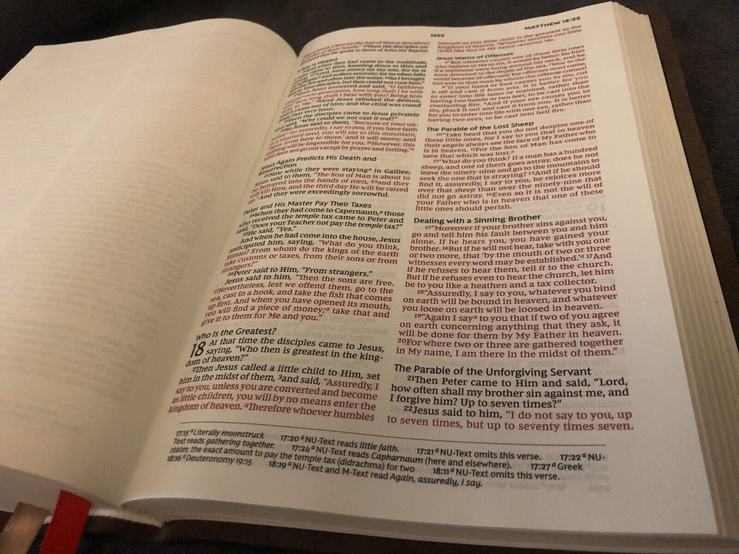 NKJV NEW KING JAMES VERSION interleaved bible cowhide Leather No Markings