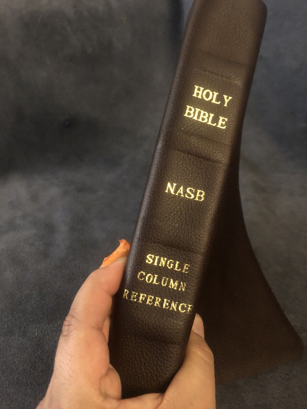 NASB single column reference New American Standard Cowhide Leather Wide Margin