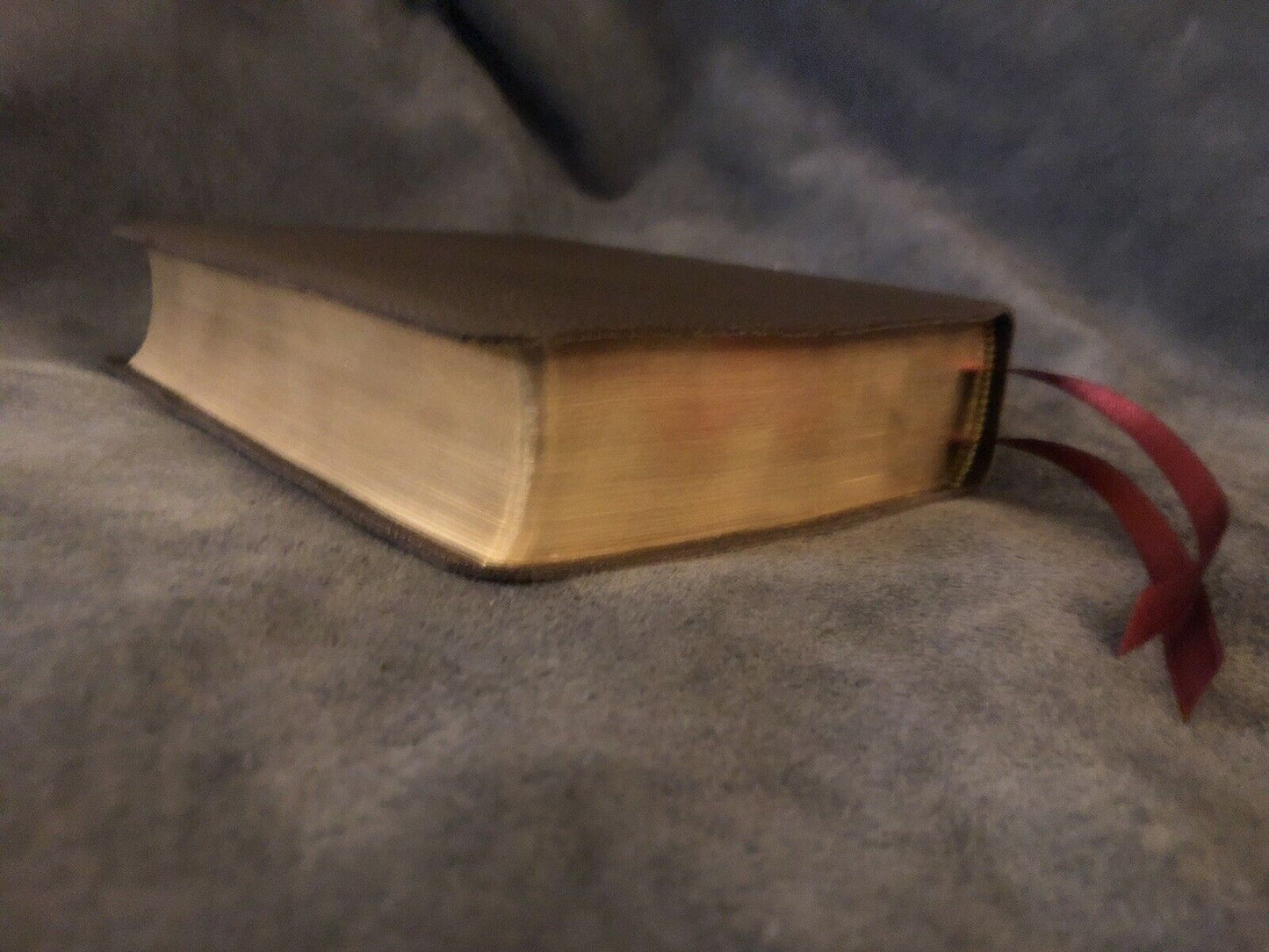 NASB NEW AMERICAN STANDARD giant print Bible 1977 Soft Brown Cowhide Leather