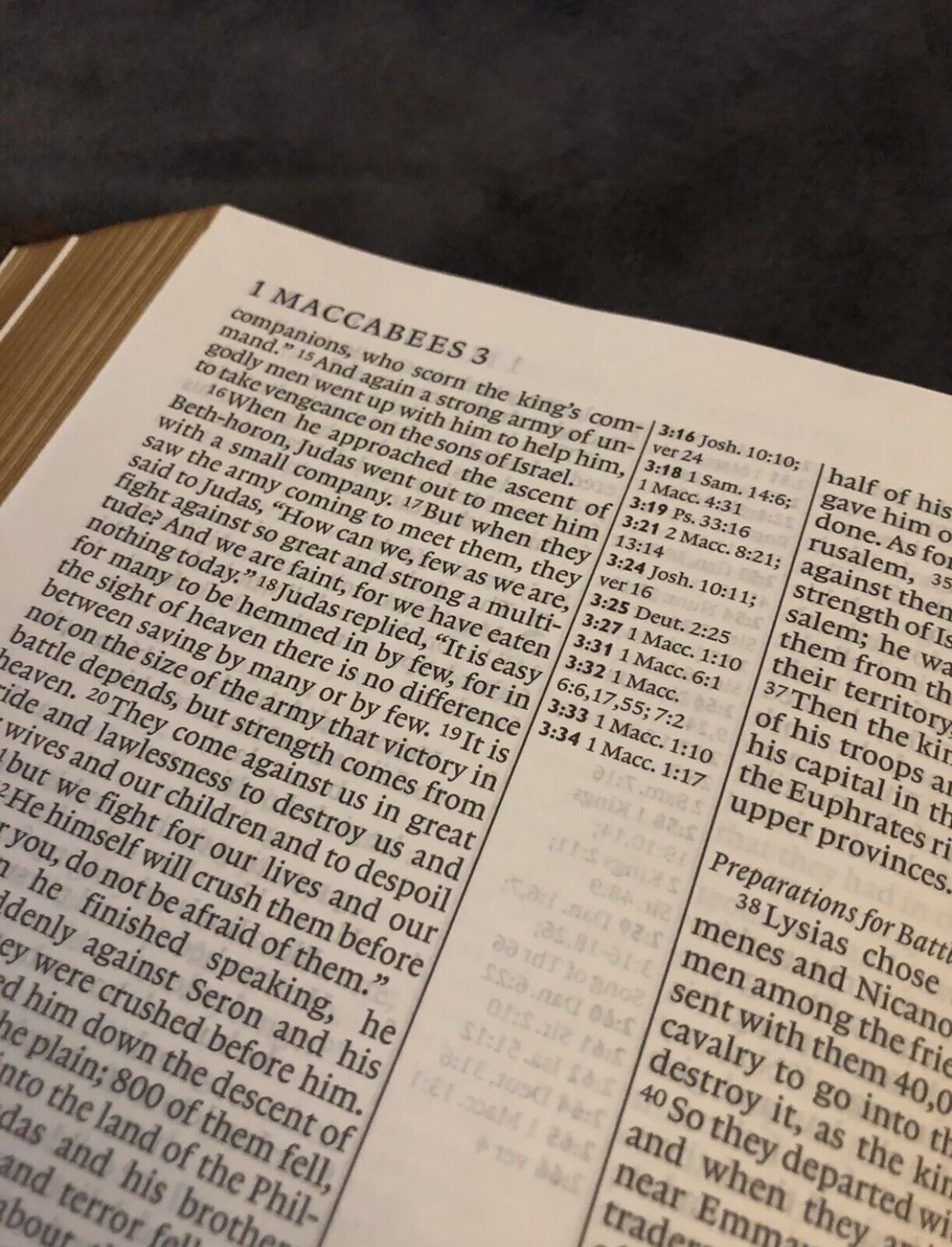 ESV English Standard Version diadem with apocrypha BLACK COWHIDE LEATHER Cam