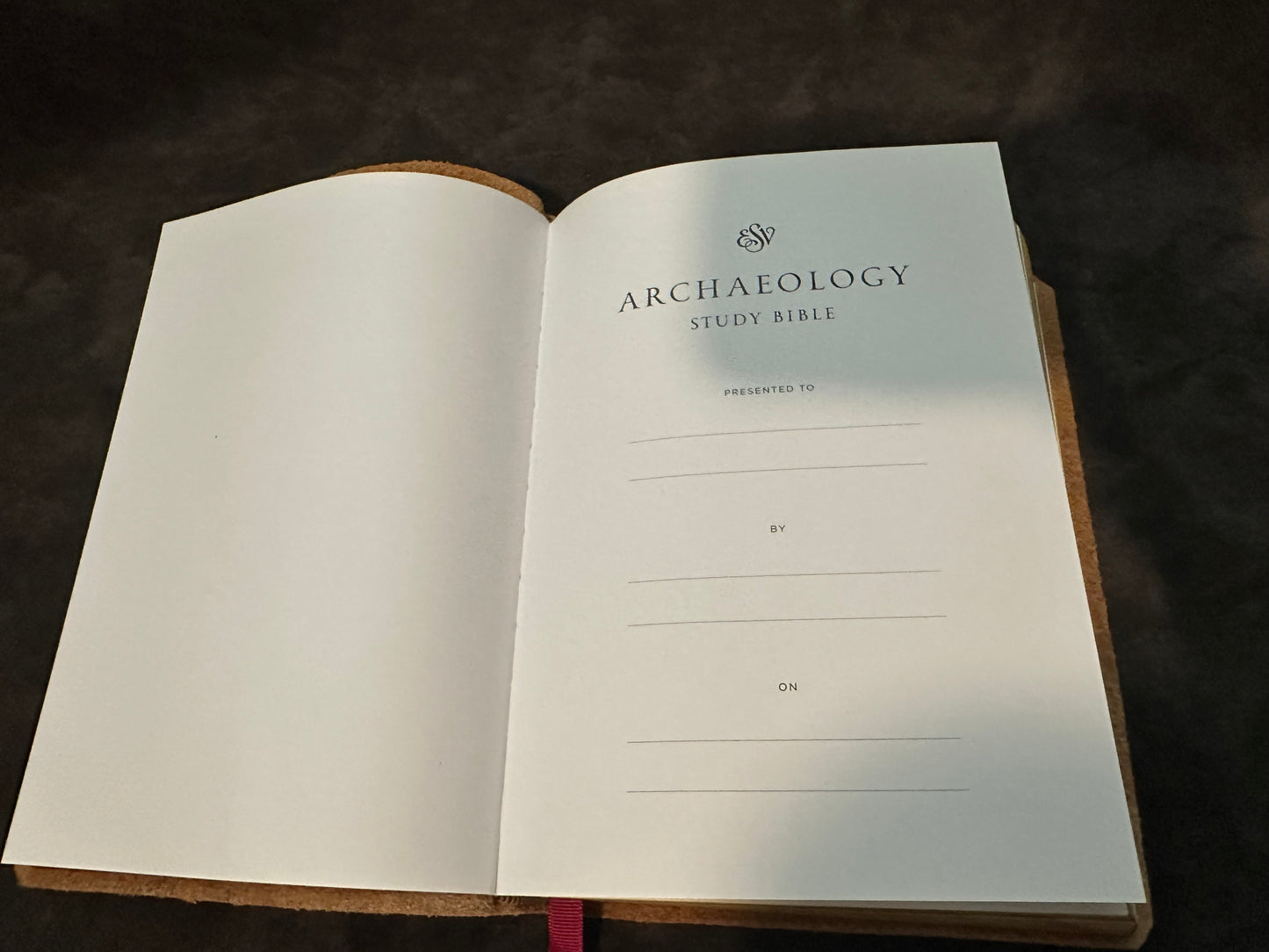Esv archaeology Study Bible genuine Leather