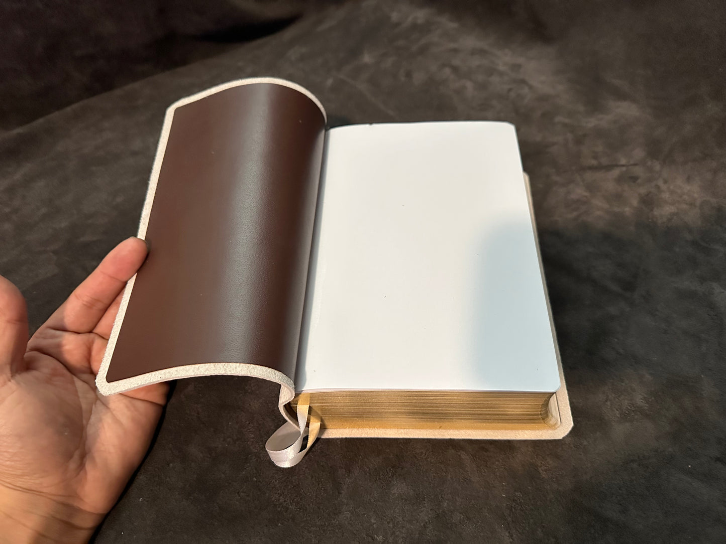 Esv study bible white genuine leather