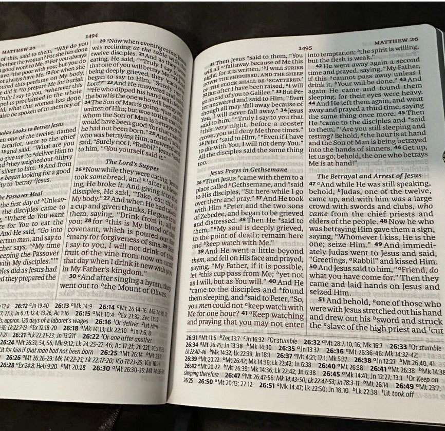 LSB portable paragraph Bible all black
