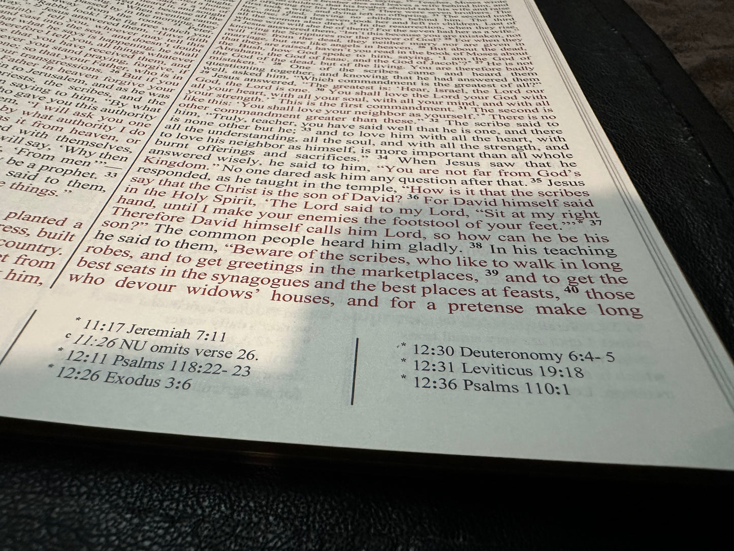 Edge lined Ethiopian Bible genuine leather