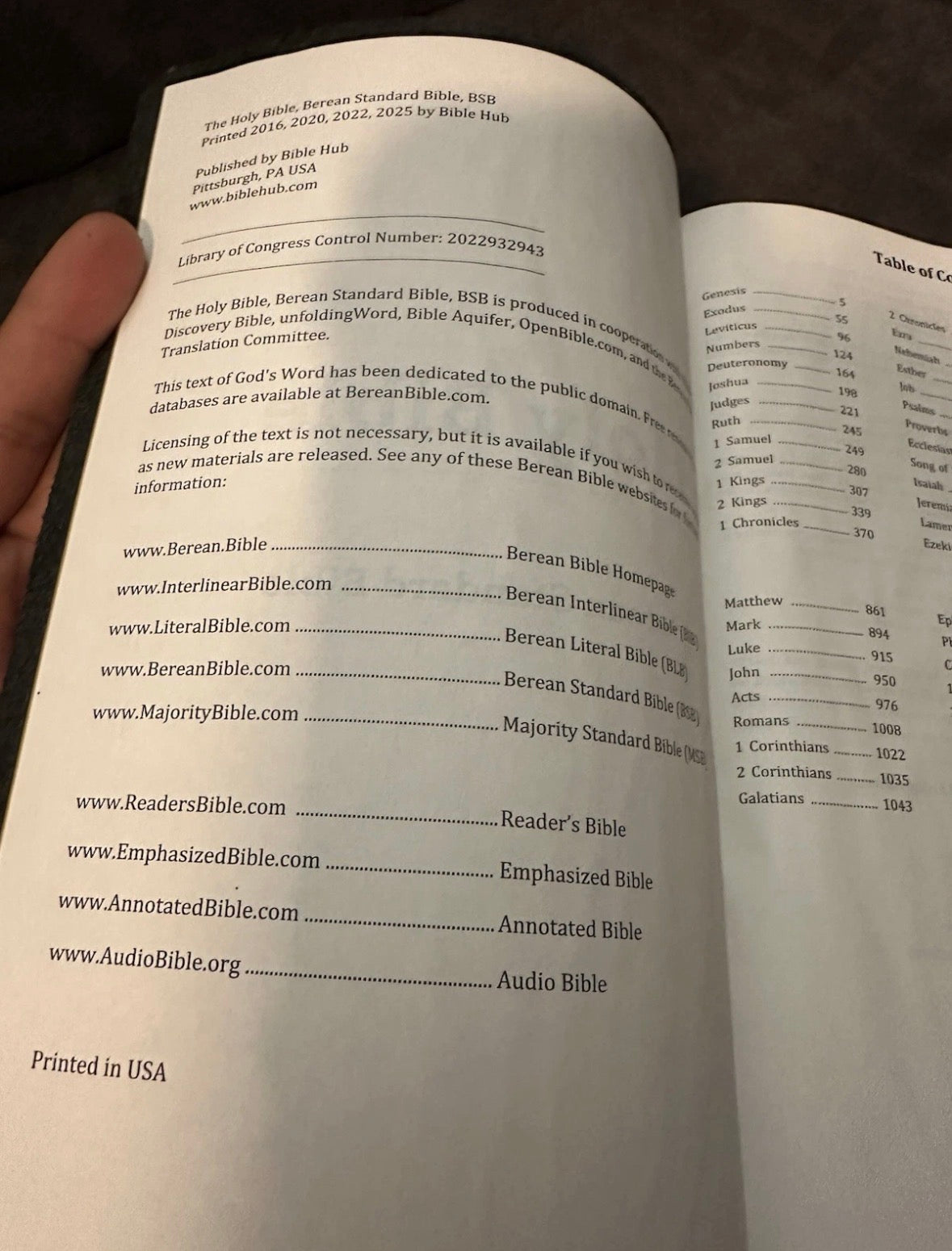 BSB Bible brown genuine leather