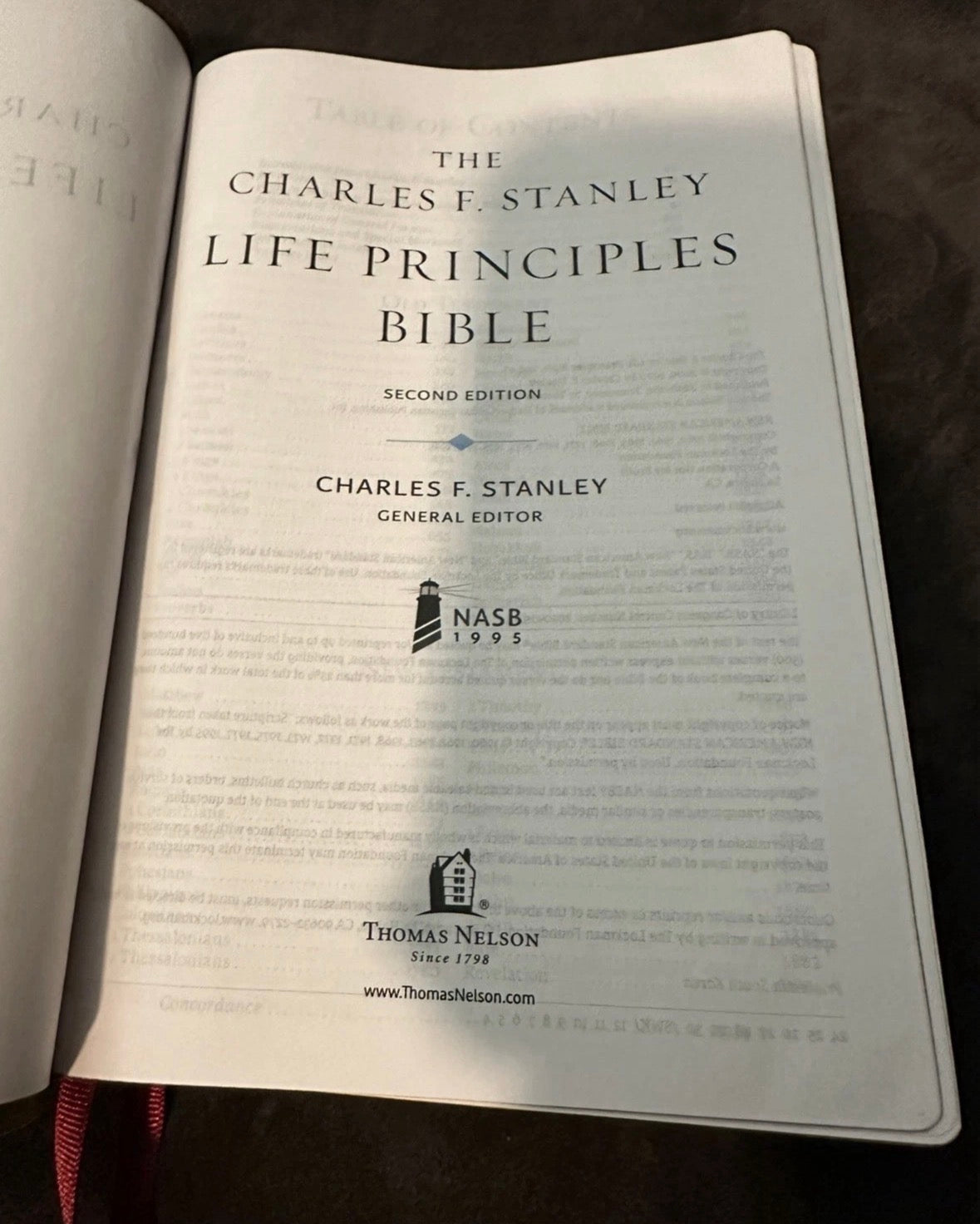 charles stanley life principles bible nasb New American Standard Leather Study