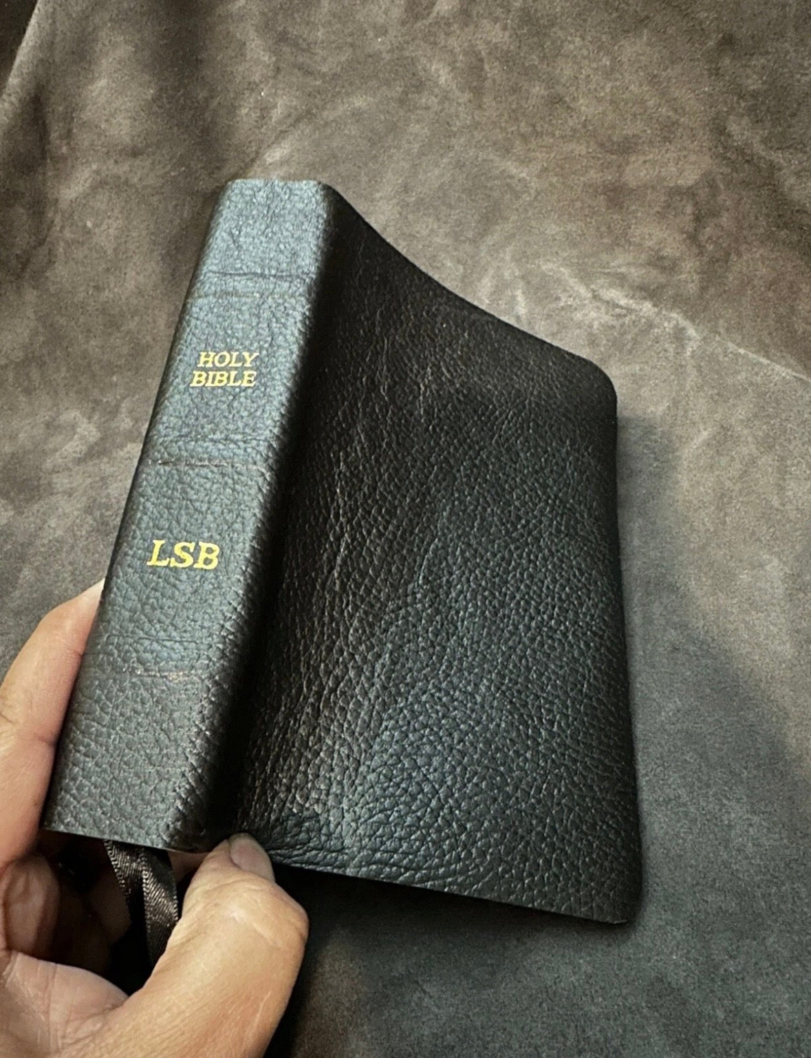 LSB portable paragraph Bible all black