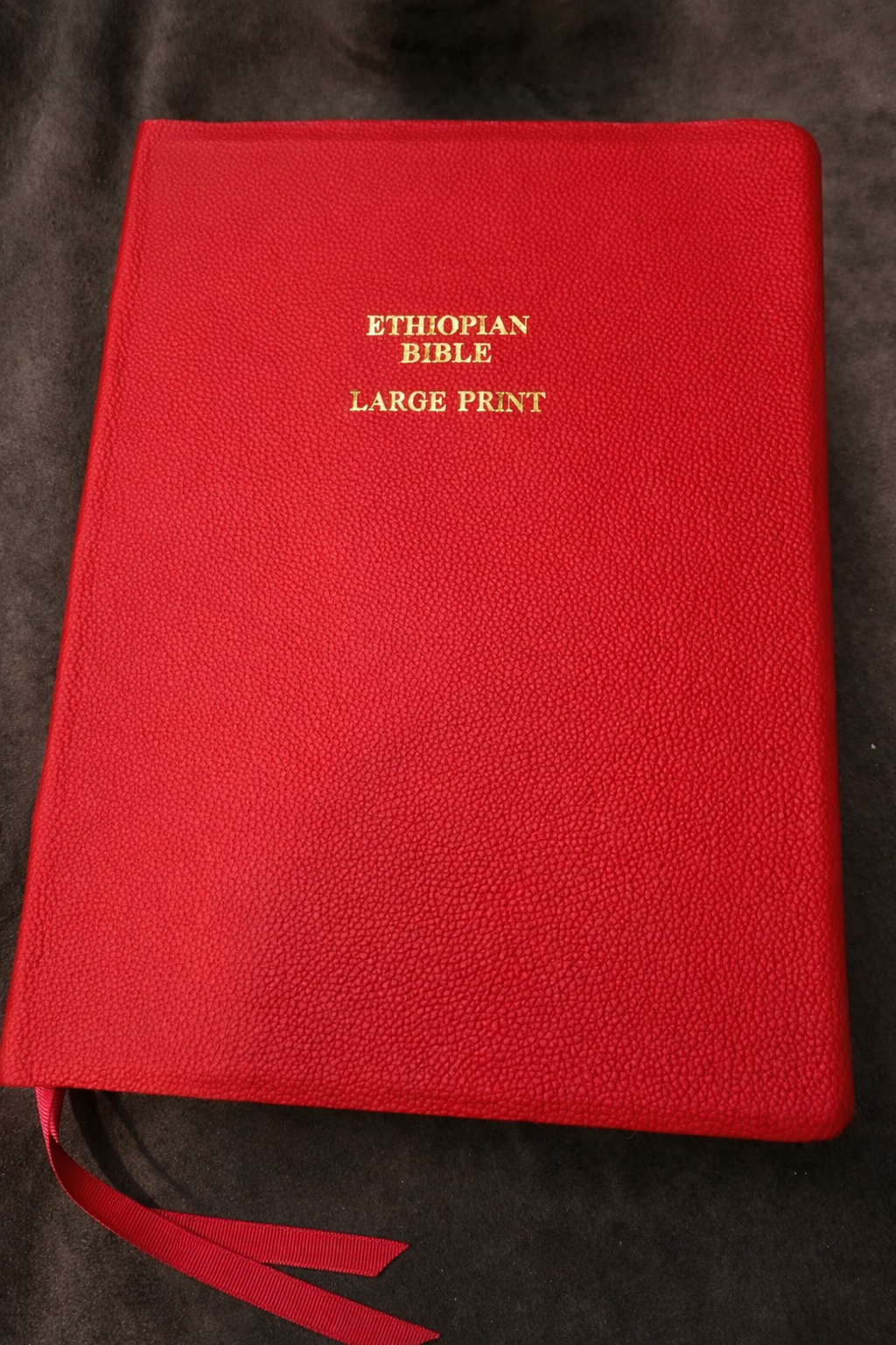 Ethiopian Bible, large print, red leather