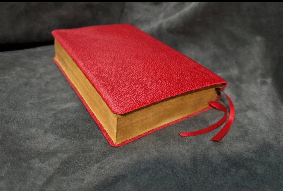 Red genuine leather, literal standard Bible LSV