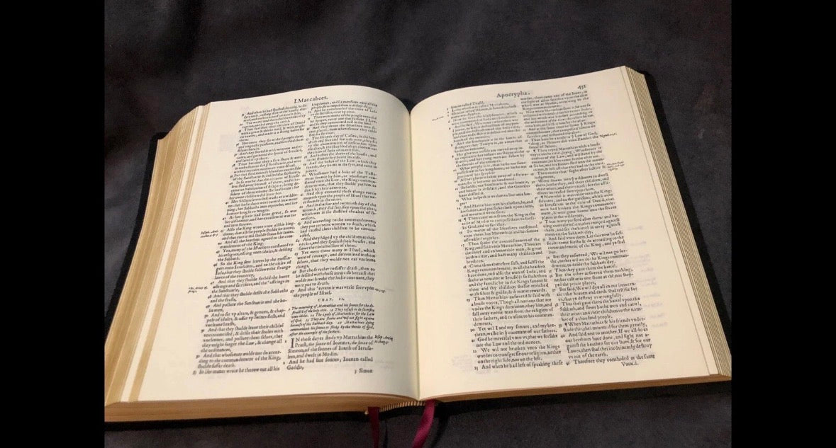 1560 Geneva Bible with apocrypha and reformer notes