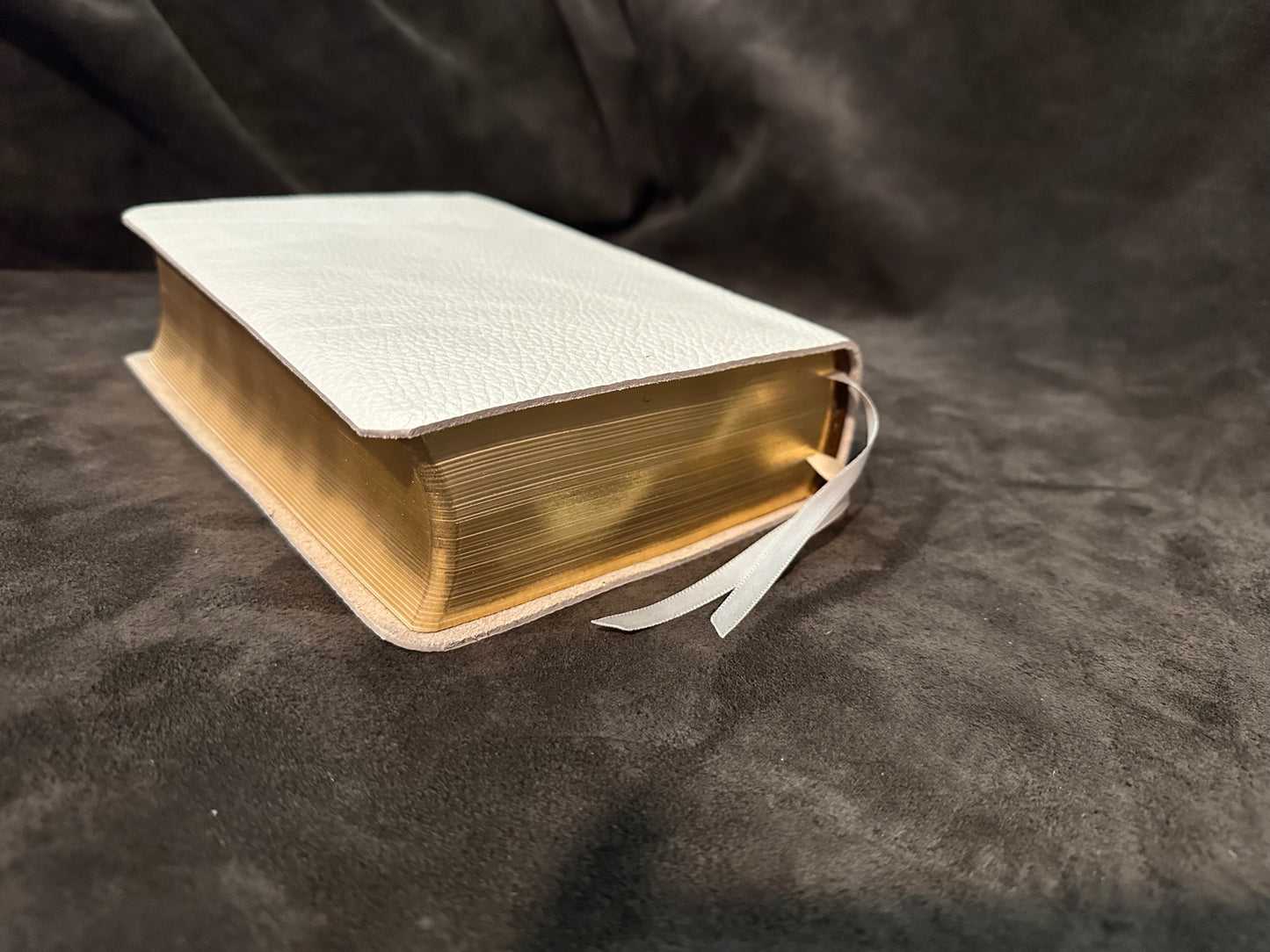 Esv study bible white genuine leather