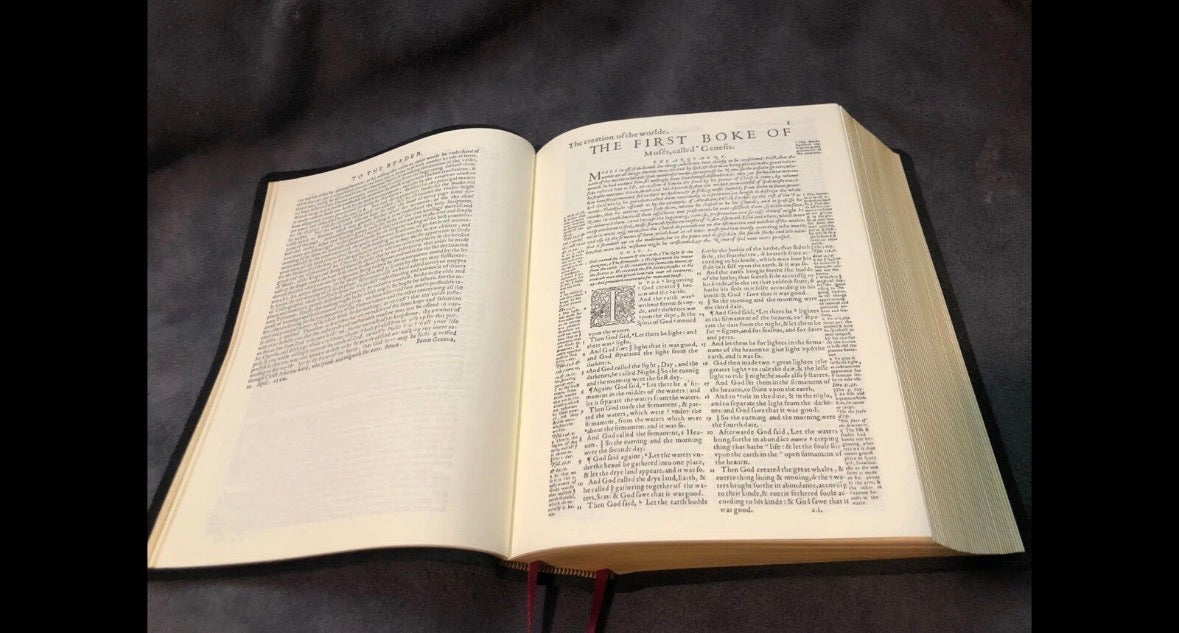 geneva bible 1560 navy blue leather  Apocrypha Reformer Notes deuterocanonical