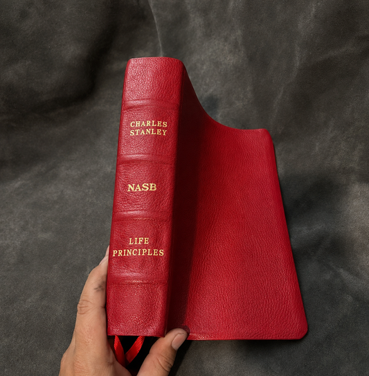 charles stanley life principles bible nasb New American Standard Leather Study