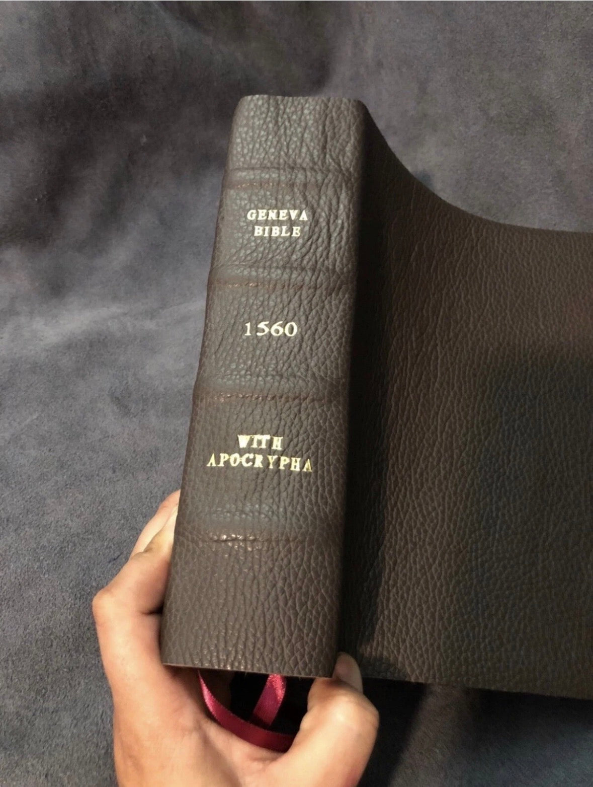 the geneva bible 1560 leather Brown with reformer notes