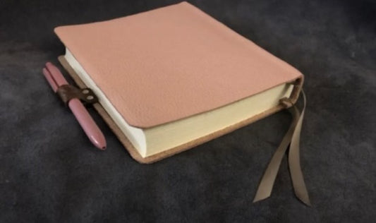 Pink ESV ENGLISH STANDARD VERSION womens journaling Wide Margin Bible Leather